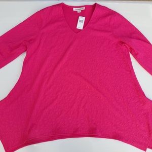 Caroline Rose Brand New XL Pink Shirt With Tags
